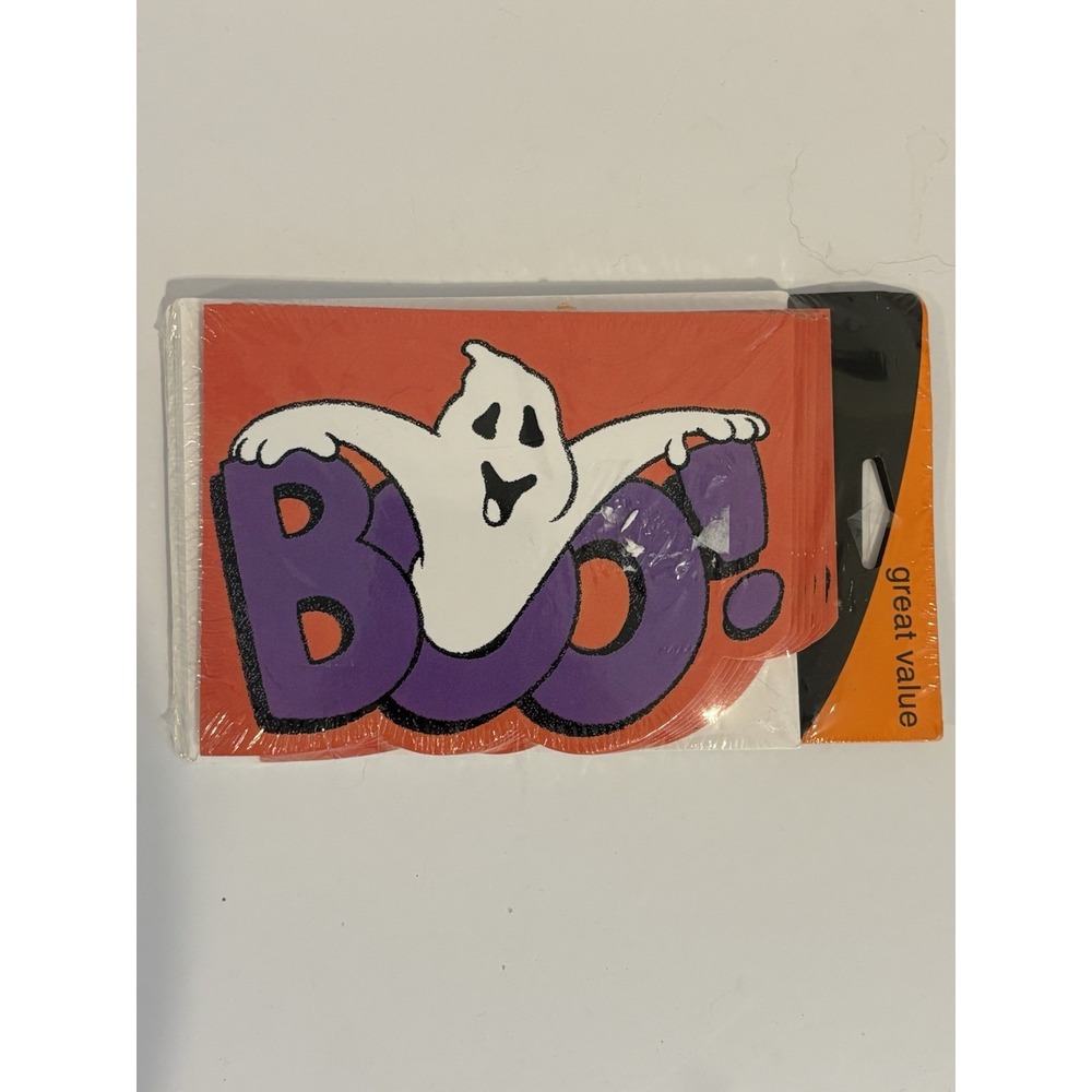Vintage American Greetings Halloween Cards BOO Ghost 8 Ct Sealed Made in USA